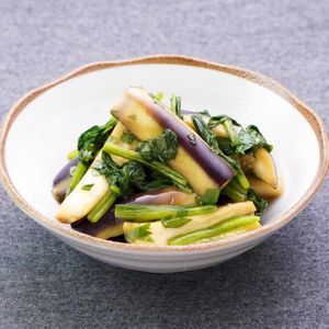 「なすとほうれん草の大葉和え」のレシピ動画