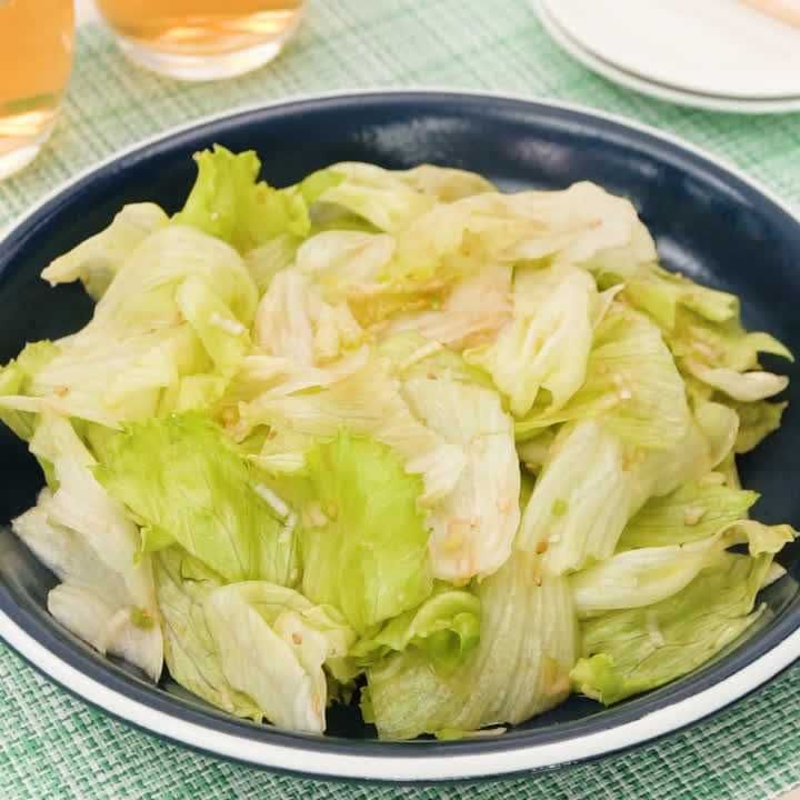 レタスのねぎポン酢あえ