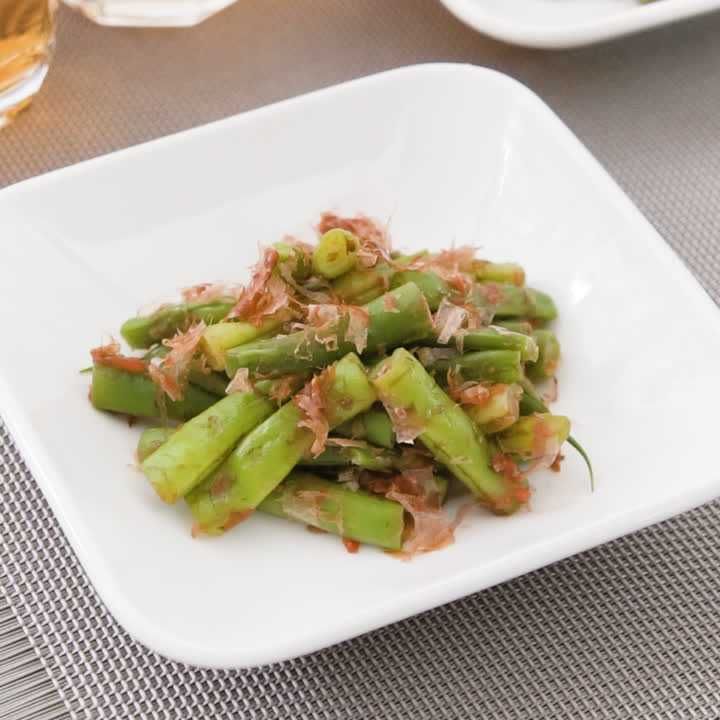 いんげんの梅おかかあえ