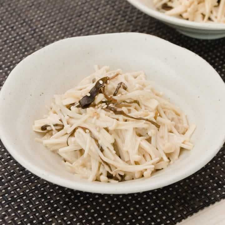 えのきの塩昆布マヨあえ