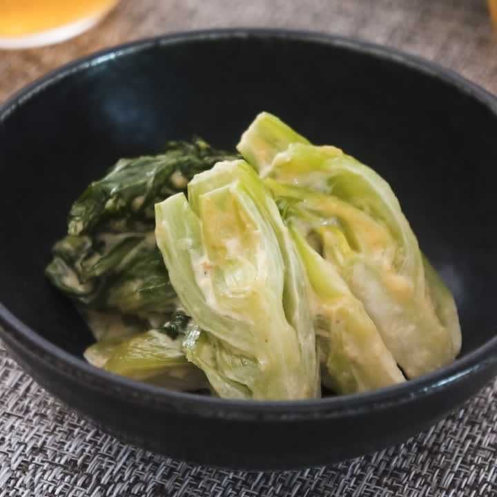 チンゲン菜のみそマヨあえ