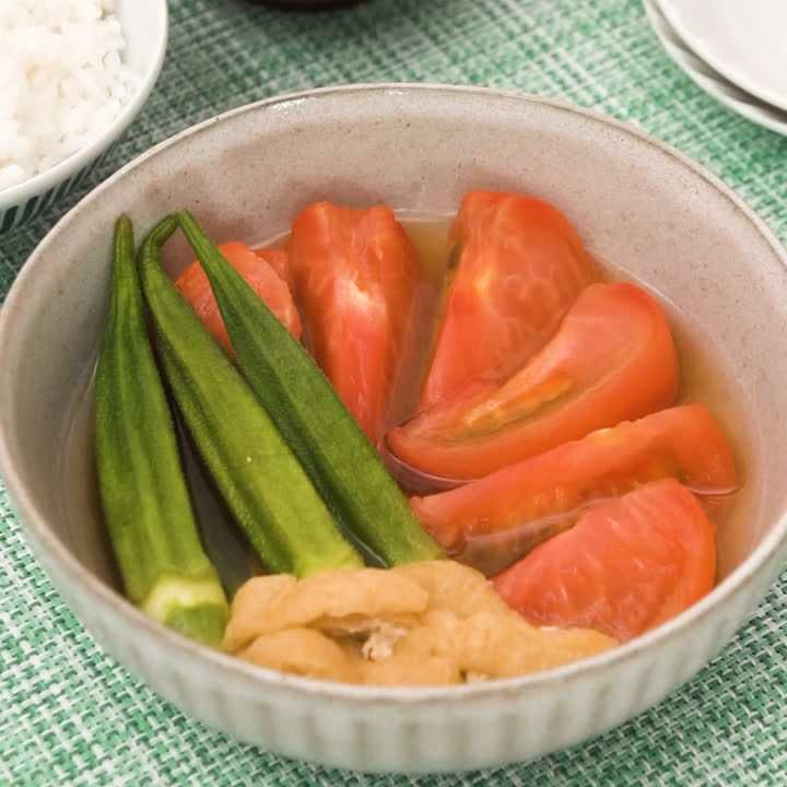 ほっと落ち着く味わい トマトとオクラの煮浸しのレシピ動画 作り方 Delish Kitchen