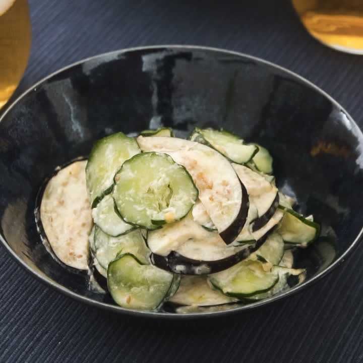 塩もみがポイント なすときゅうりのみそマヨあえのレシピ動画 作り方 Delish Kitchen