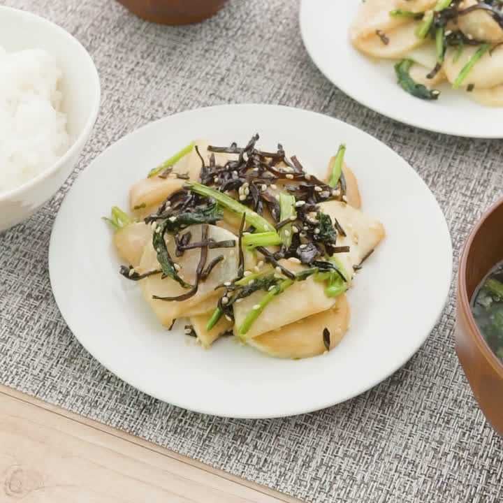 かぶの塩昆布炒め