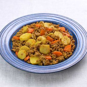 「豚ひき肉と里芋のカレー炒め」のレシピ動画