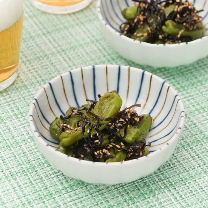 ししとうの塩昆布炒め