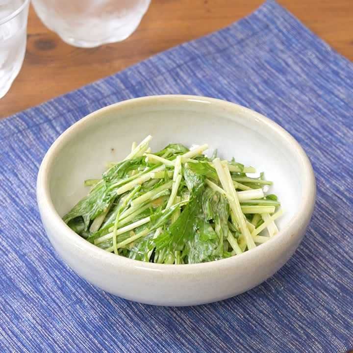 水菜のみそマヨあえ