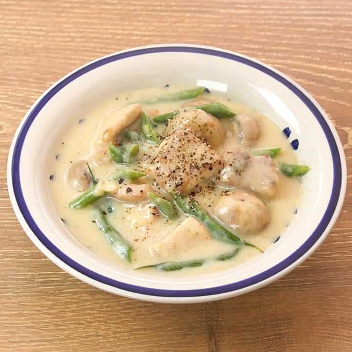 鶏肉とマッシュルームのクリーム煮