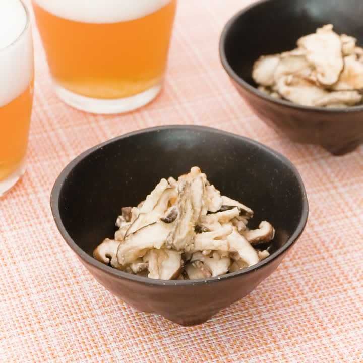 しいたけのみそマヨあえ