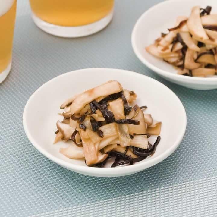 エリンギの塩昆布炒め