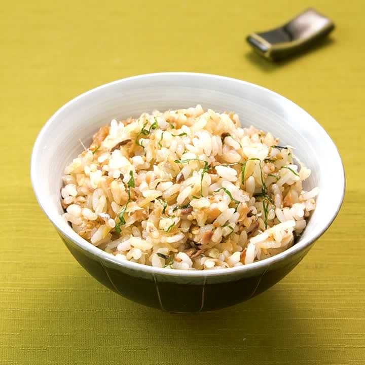 あじと香味野菜の混ぜご飯