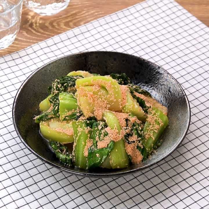 チンゲン菜のたらこバター炒め