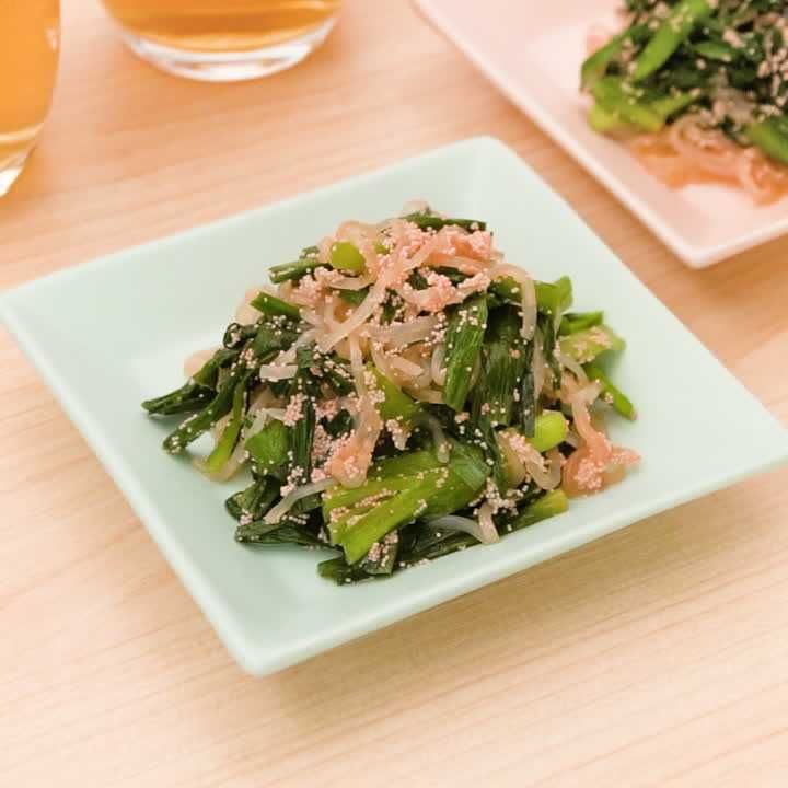 ニラと糸こんにゃくのたらこ炒め