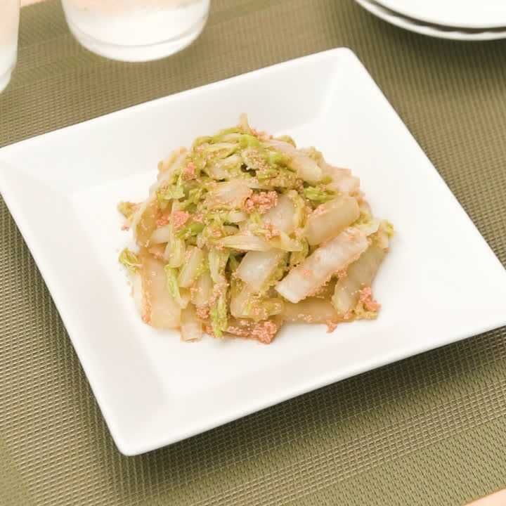 白菜のたらこバター炒め