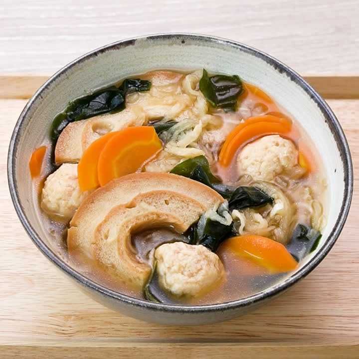 鶏団子と切り干し大根の旨だしスープ