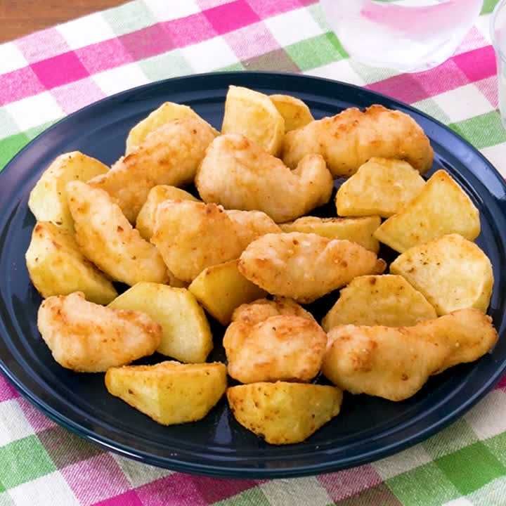 じゃがいもとささみのコンソメ唐揚げ