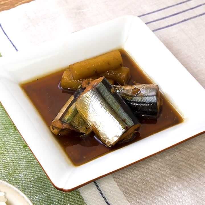 圧力鍋でサンマの甘辛煮