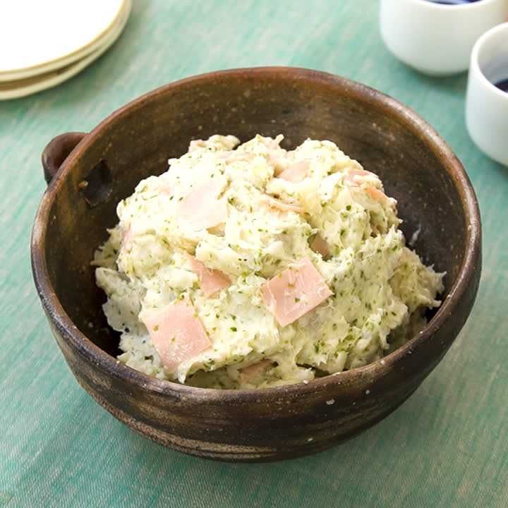里芋とハムのサラダ