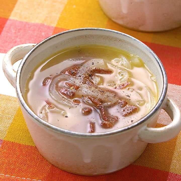 ビーフジャーキーと玉ねぎのスープ