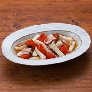 「ベーコンとエリンギのレンジ煮」のレシピ動画