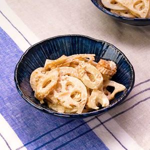 「れんこんとちくわのしょうゆマヨ和え」のレシピ動画