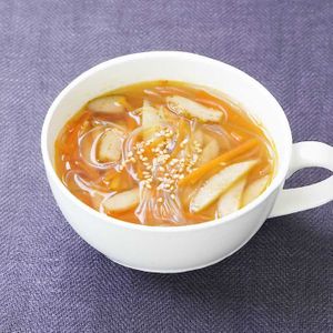 「ごぼうと春雨の中華スープ」のレシピ動画