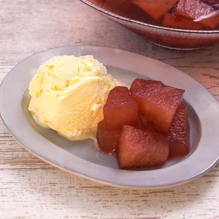 冬瓜の赤ワイン煮