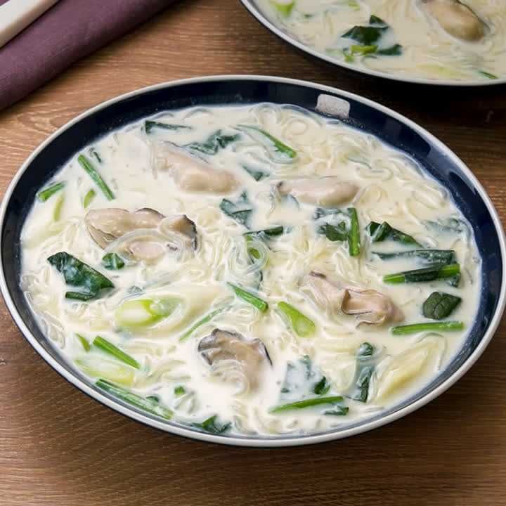 しらたきのパスタ風牡蠣豆乳クリーム