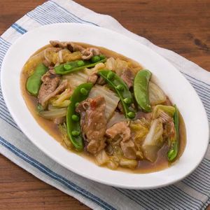 「豚肉と白菜のマーボー炒め」のレシピ動画