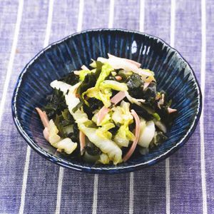 「白菜とハムのレンジ蒸し」のレシピ動画