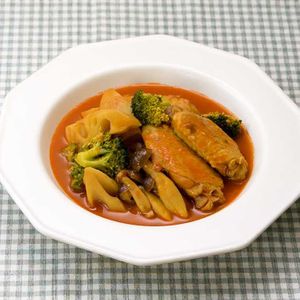 「れんこんとブロッコリーのスープカレー」のレシピ動画