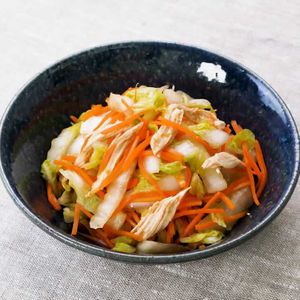 「ささみと白菜の柚子胡椒和え」のレシピ動画