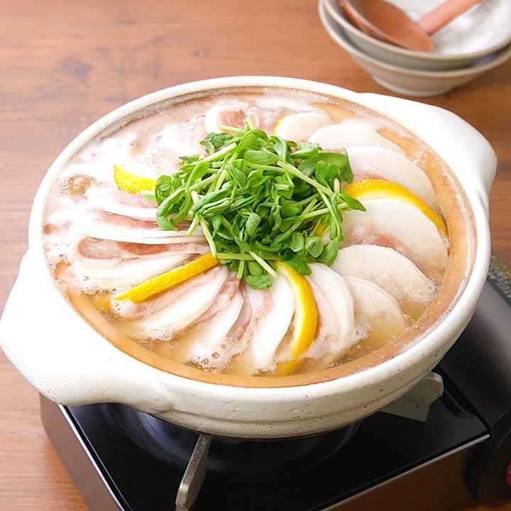 豚肉と大根のミルフィーユ柚子鍋