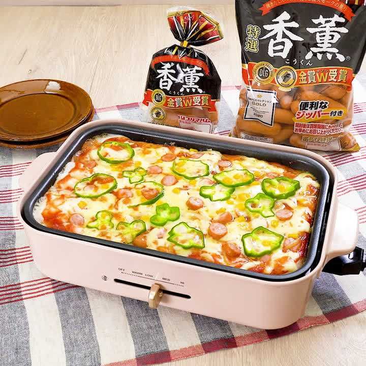 ソーセージのもち餅ピザ