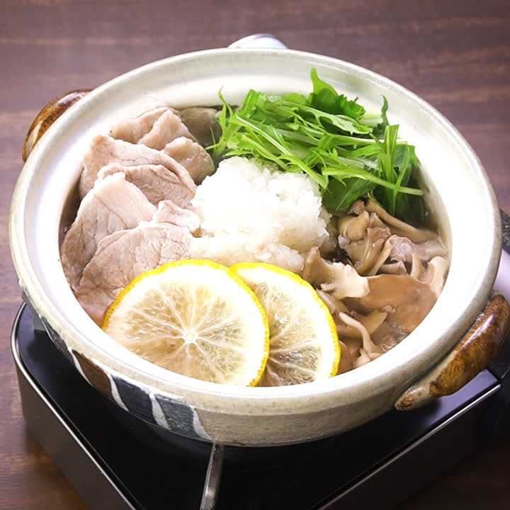 豚のゆずみぞれ鍋