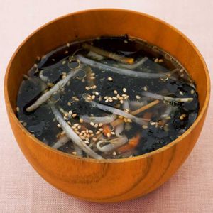 「もやしの海苔スープ」のレシピ動画