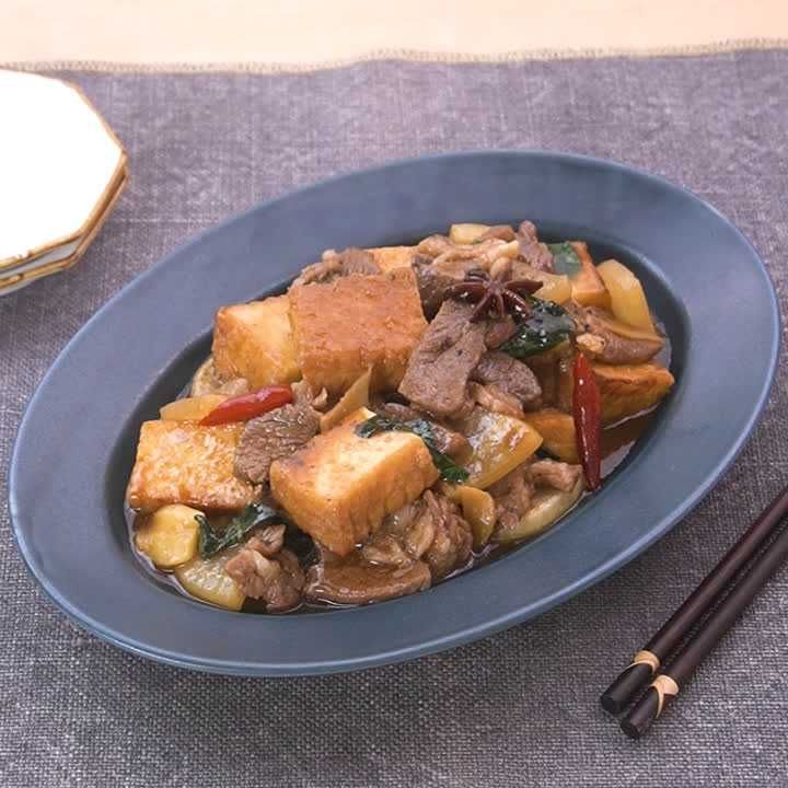 ラムと厚揚げの甘辛煮
