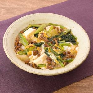 「豆腐と小松菜の卵とじ」のレシピ動画