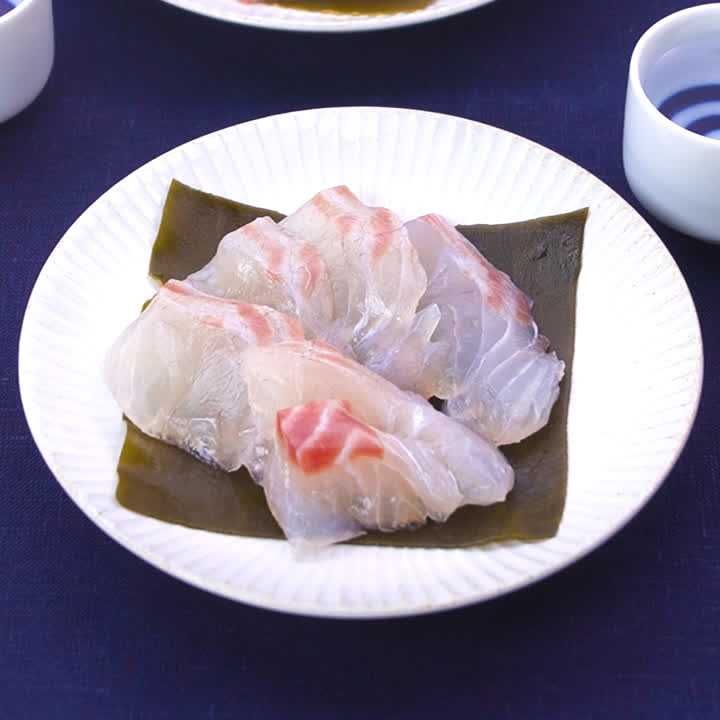 鯛の昆布締め