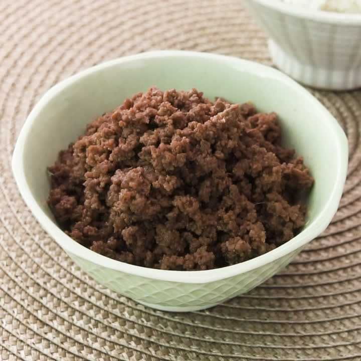 牛ひき肉のそぼろ炒め