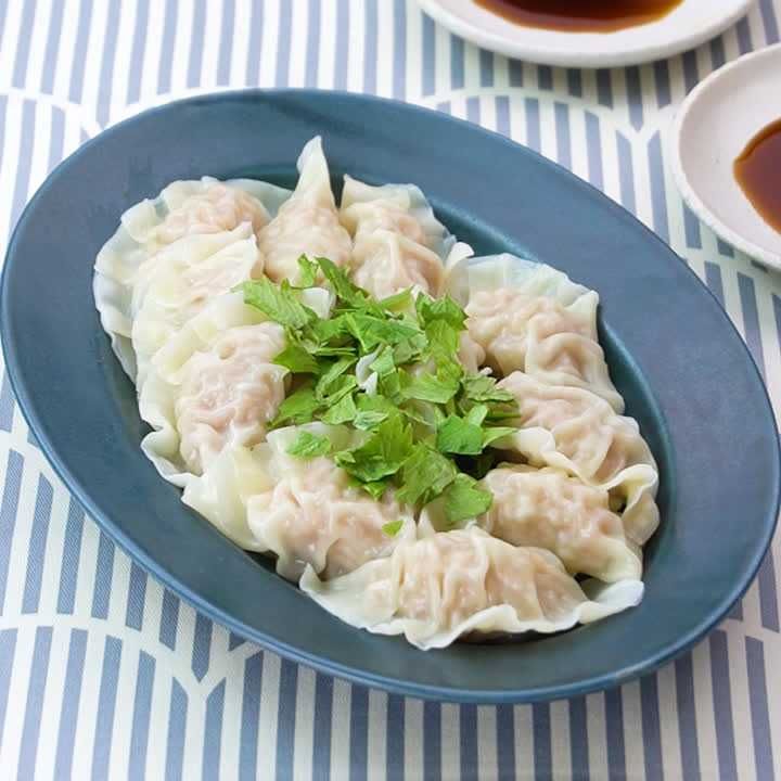 セロリとえびの水餃子