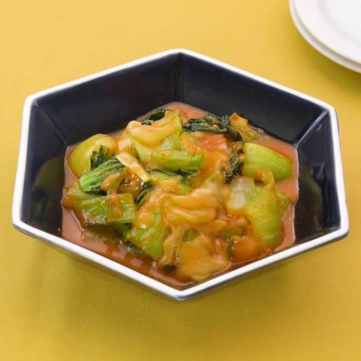 チンゲン菜のコチュジャンチーズ炒め