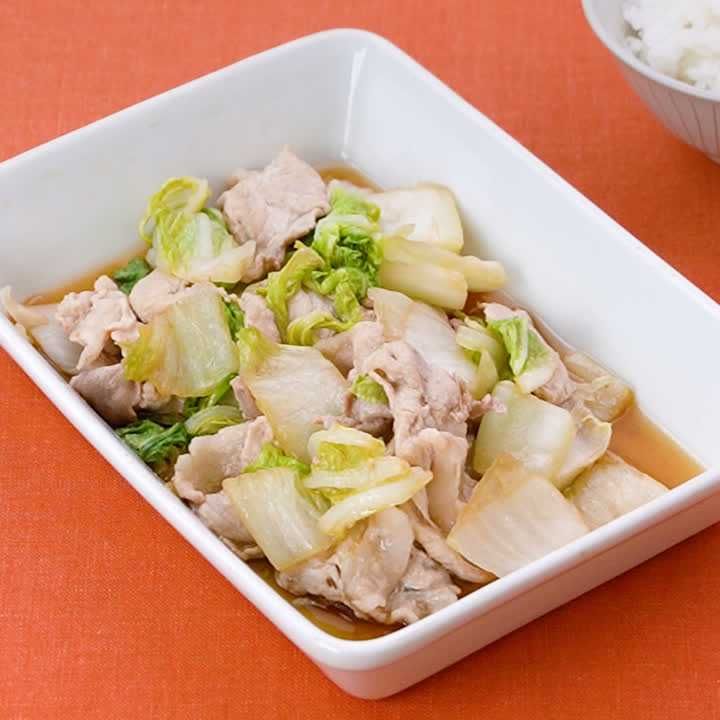 簡単に作れる♪ 白菜と豚こまのピリ辛ポン酢和えのレシピ動画・作り方