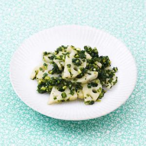 「れんこんのニラ和え」のレシピ動画