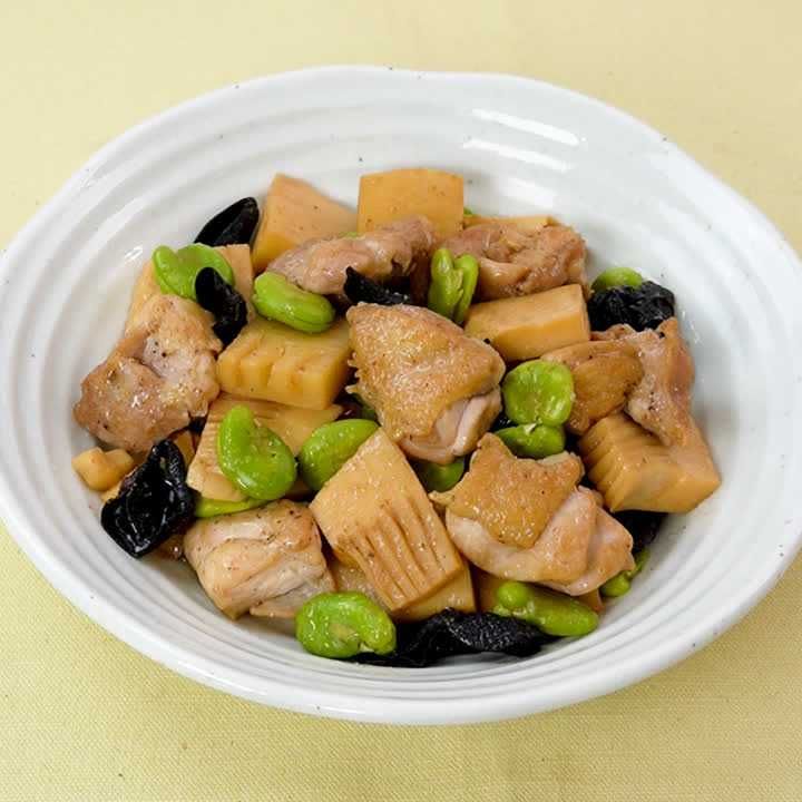 鶏肉とたけのこの山椒炒め