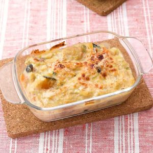 鶏肉とかぼちゃの酒粕クリームグラタン