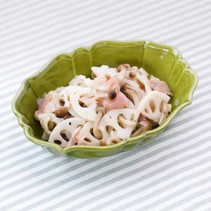 「れんこんと生ハムの洋風きんぴら風」のレシピ動画