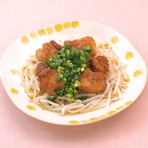 「鶏唐揚げのにらだれがけ」のレシピ動画