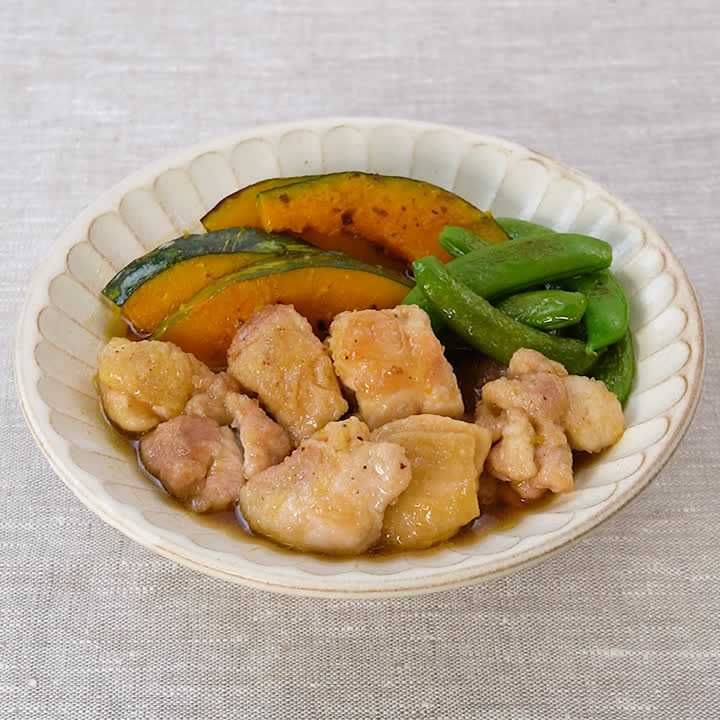 鶏肉とスナップエンドウの焼き浸し