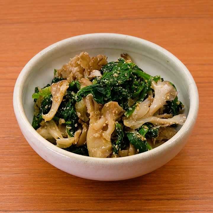 舞茸とほうれん草のごま和え